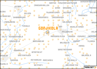 map of Gorjī Kolā