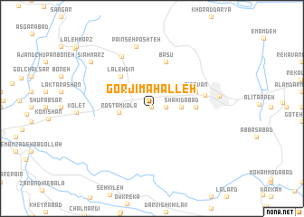 map of Gorjī Maḩalleh