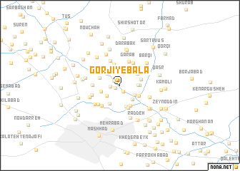 map of Gorjī-ye Bālā