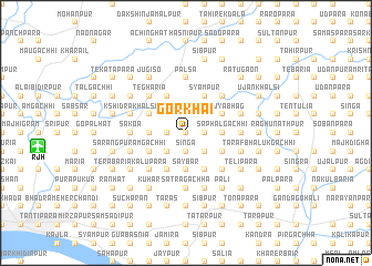 map of Gorkhāi