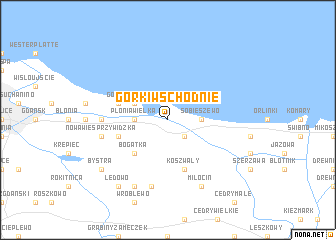 map of Górki Wschodnie