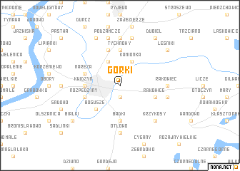 map of Górki