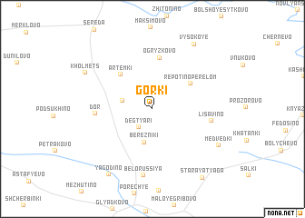 map of Gorki