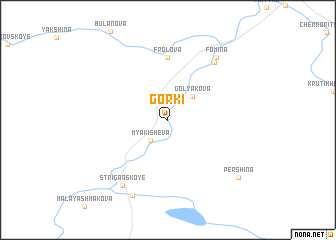 map of Gorki