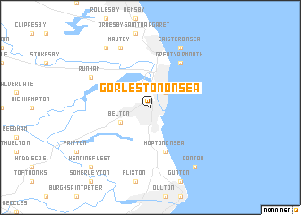 map of Gorleston-on-Sea