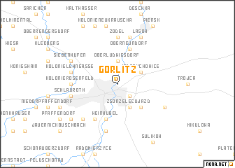 map of Görlitz