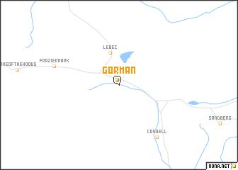 map of Gorman