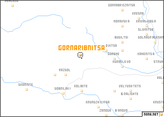 map of Gorna Ribnitsa