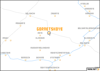 map of Gornetskoye