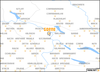 map of Górne