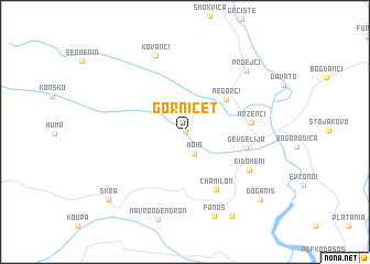 map of Gorničet