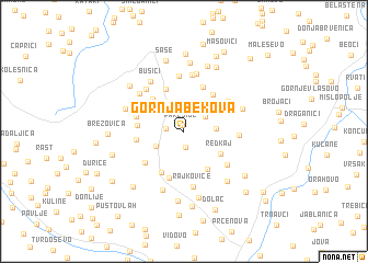 map of Gornja Bekova