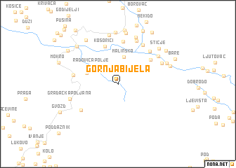 map of Gornja Bijela