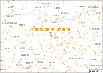 map of Gornja Bjeljevina