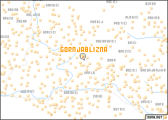 map of Gornja Blizna