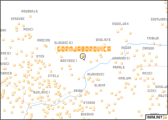 map of Gornja Borovica