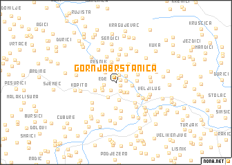 map of Gornja Brštanica