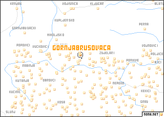 map of Gornja Brusovača