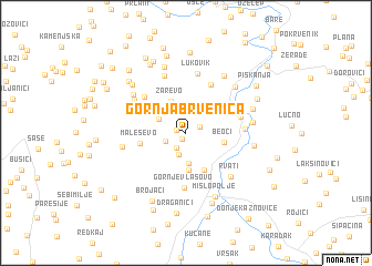 map of Gornja Brvenica