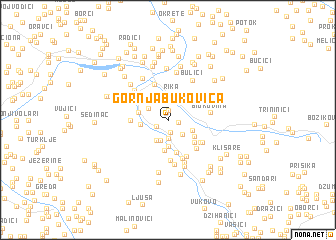 map of Gornja Bukovica