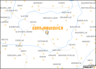 map of Gornja Bukovica