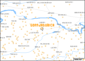 map of Gornja Dubica