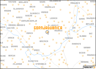 map of Gornja Dubnica