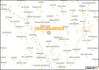 map of Gornja Dubnica