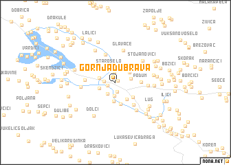 map of Gornja Dubrava