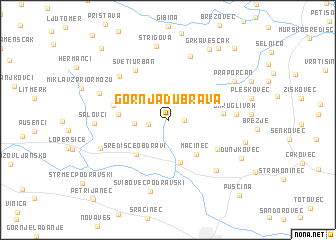 map of Gornja Dubrava