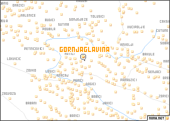 map of Gornja Glavina