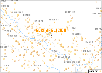 map of (( Gornja Glizica ))