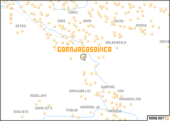 map of Gornja Gosovica