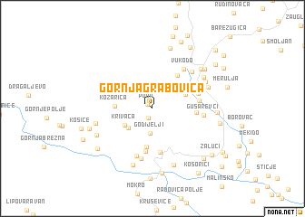 map of Gornja Grabovica