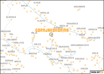 map of Gornja Kokorina