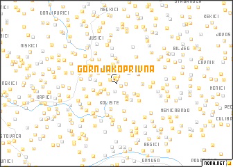 map of Gornja Koprivna