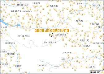 map of Gornja Koprivna