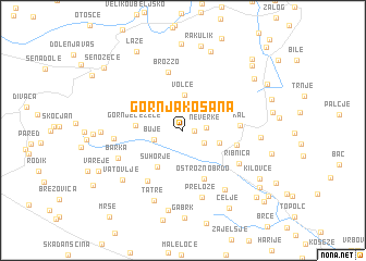 map of Gornja Košana