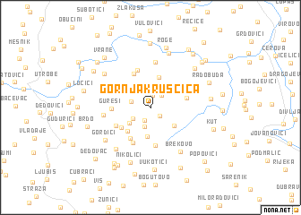 map of Gornja Kruščica