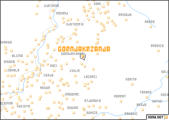 map of Gornja Kržanja