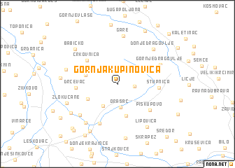 map of Gornja Kupinovica