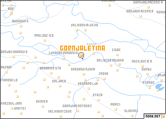 map of Gornja Letina