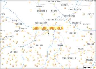 map of Gornja Lipovača