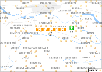 map of Gornja Lomnica