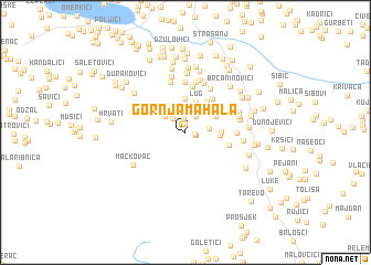 map of Gornja Mahala