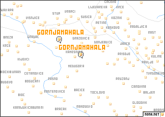 map of Gornja Mahala