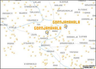 map of Gornja Mahala