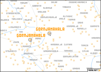 map of Gornja Mahala