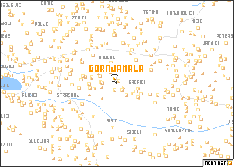 map of Gornja Mala