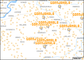 map of Gornja Mala